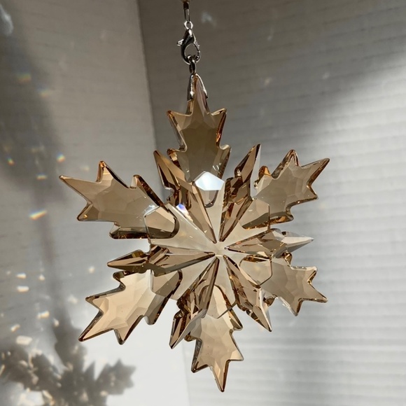 Crystal Snowflake Sun Catcher Christmas Tree Decor Czech Bohemia Crystal Gift - Picture 9 of 9